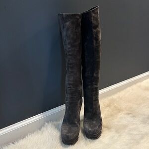 Brown Suede Knee-High Boots, worn once